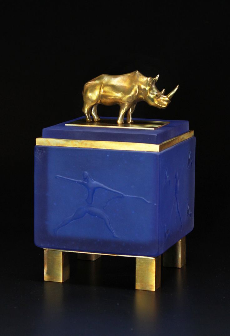 Blue Rhino Box: Georgia Pozycinski, Joseph Pozycinski: Art Glass & Bronze Sculpt...