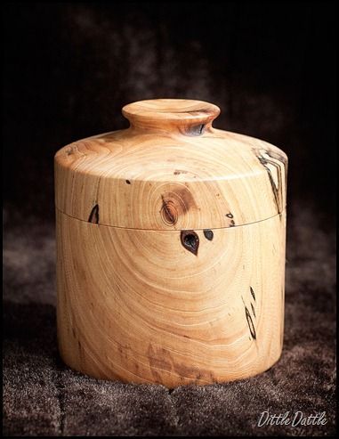 Wood Turning Wooden Beech Lidded box at Dittle Dattle