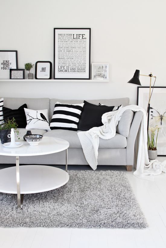 Black & White Living Room