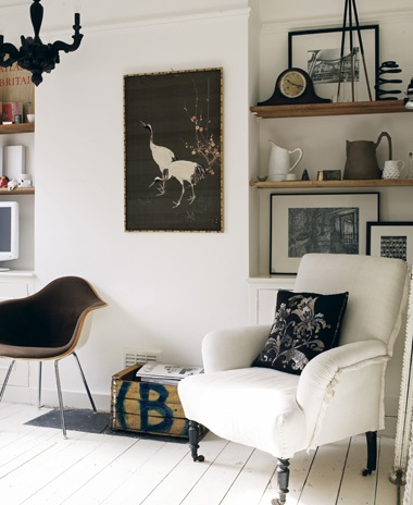 White and Black Sitting Room