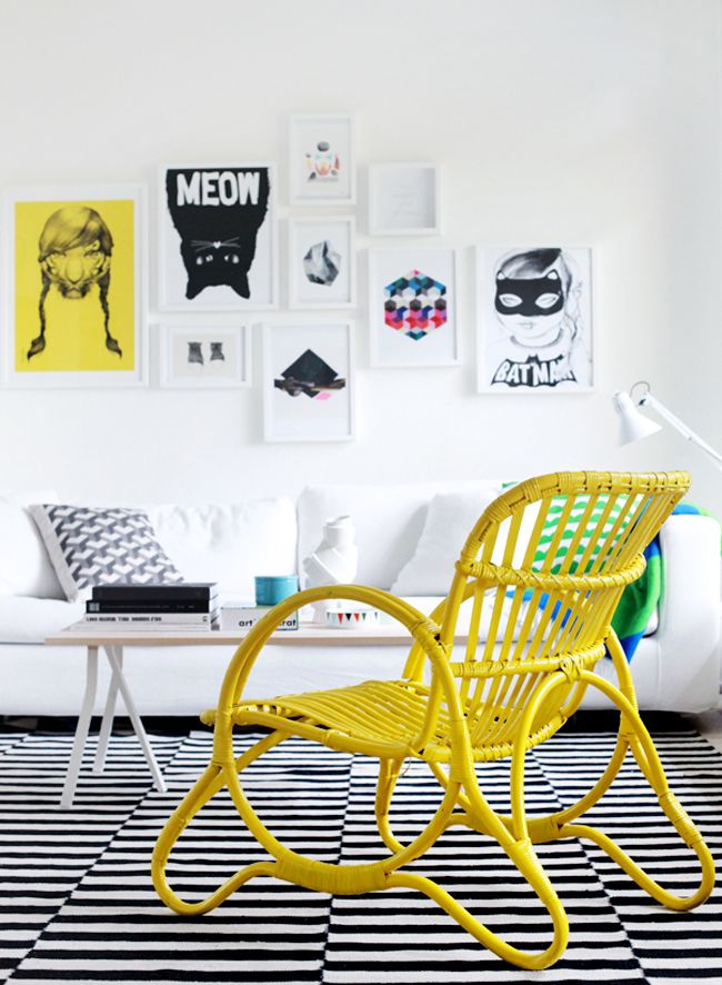 #detail #yellow #chair #art