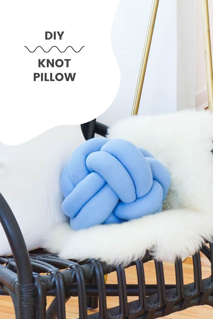 How To Make A DIY Knot Pillow for a pop of home decor color! by top Houston life...