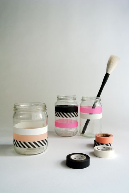 washi tape jars