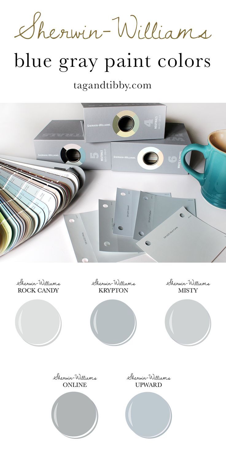 Favorite blue gray color choices by Sherwin-Williams