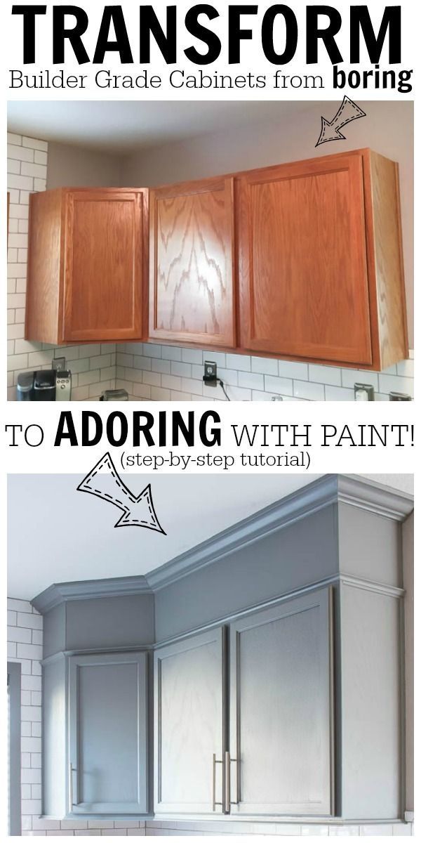 Learn how to easily paint kitchen cabinets with my tutorial. Included are detail...