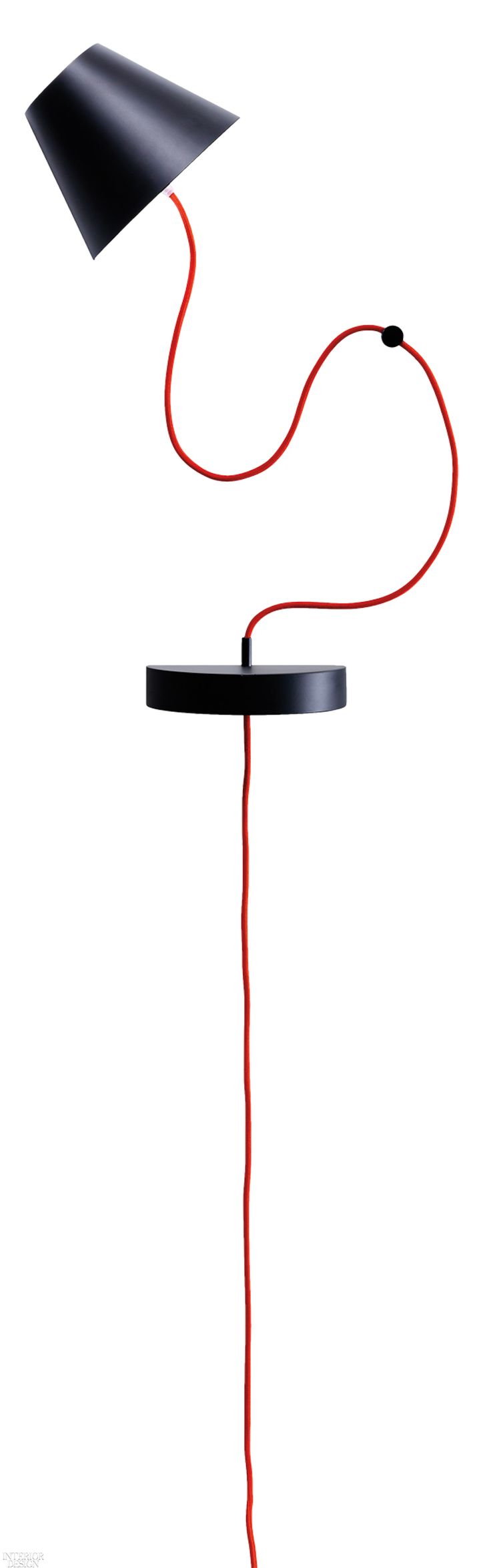 Lapilla magnetic wall lamp in powder-coated aluminum by Ronda Design.