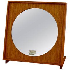1950s Teak Table Mirror from Glasmäster Markaryd