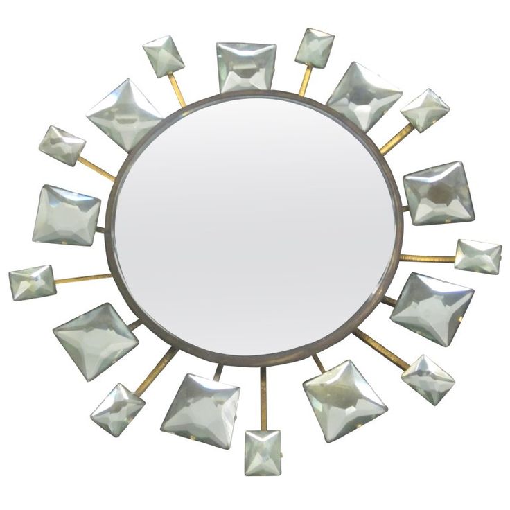 Max Ingrand Fontana Arte Mid-Century Modern Italian Sunburst Mirror