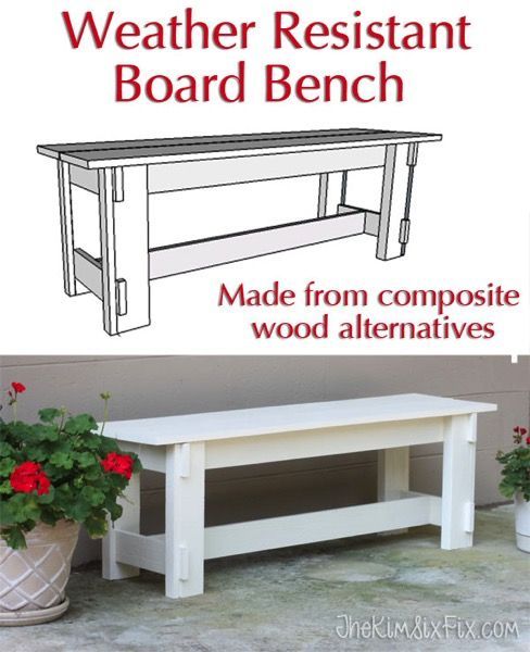 A simple to build Composite Weather Resistant Bench Because she didn't use regul...