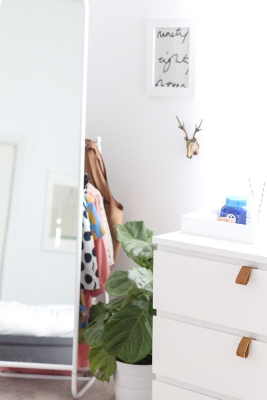 DIY Ikea hack dresser and prepping for guests- Stand Alone Mirror - Sugar & Clot...