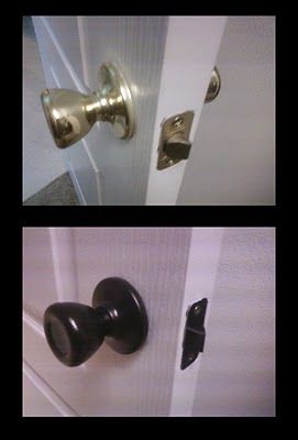 Paint your door hardware to give your house an updated look