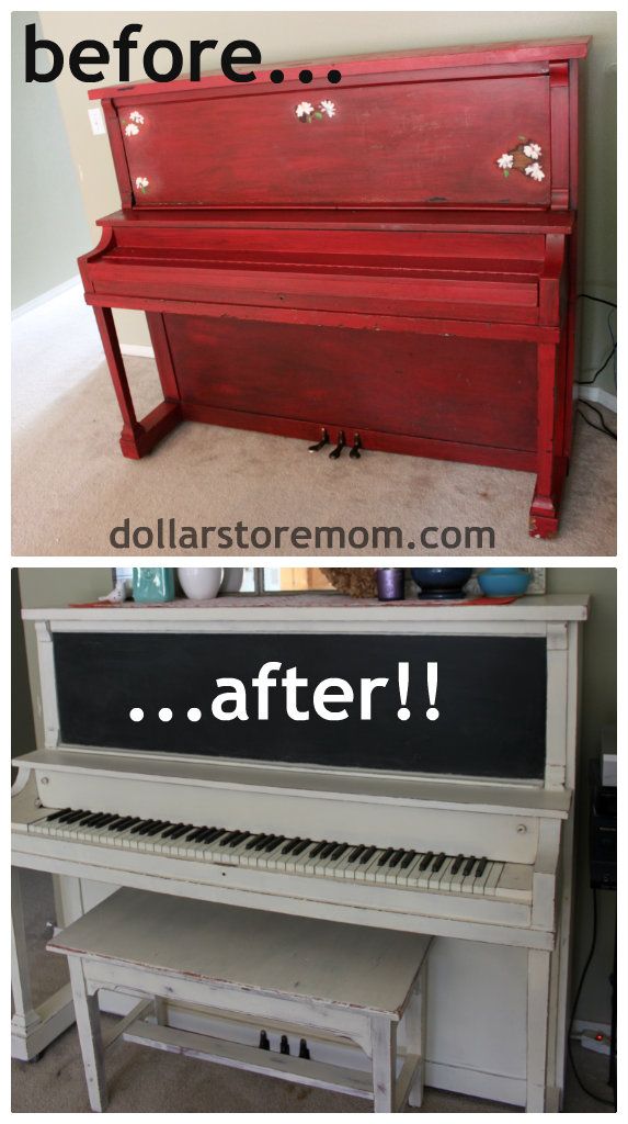 painting a piano - before & after - with Annie sloan chalk paint, with tips