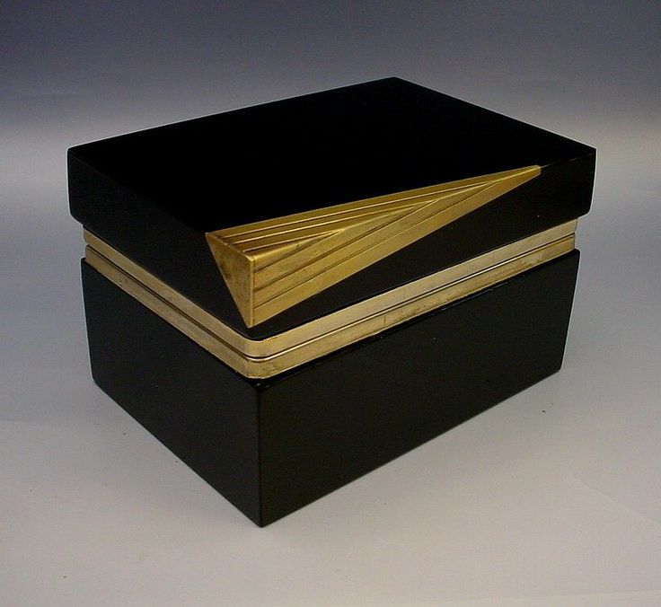 Fabulous Murano Black Glass Hinged Box