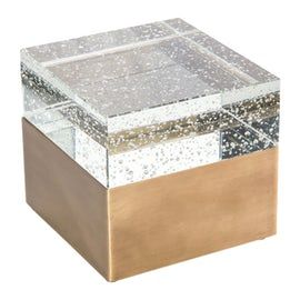 Tessa Box, Medium Metal, Boxes Container by Curated Kravet