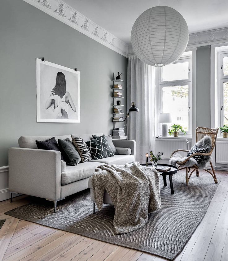 Cozy home with soft green walls - via Coco Lapine Design blog