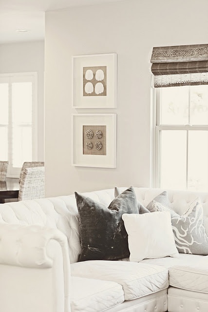 Love the neutral greys and browns together.