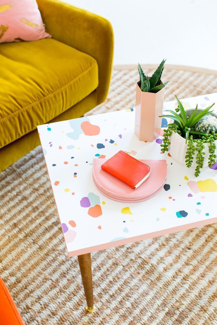 Simple DIY Faux Terrazzo Coffee Table (+ Video How-To!)