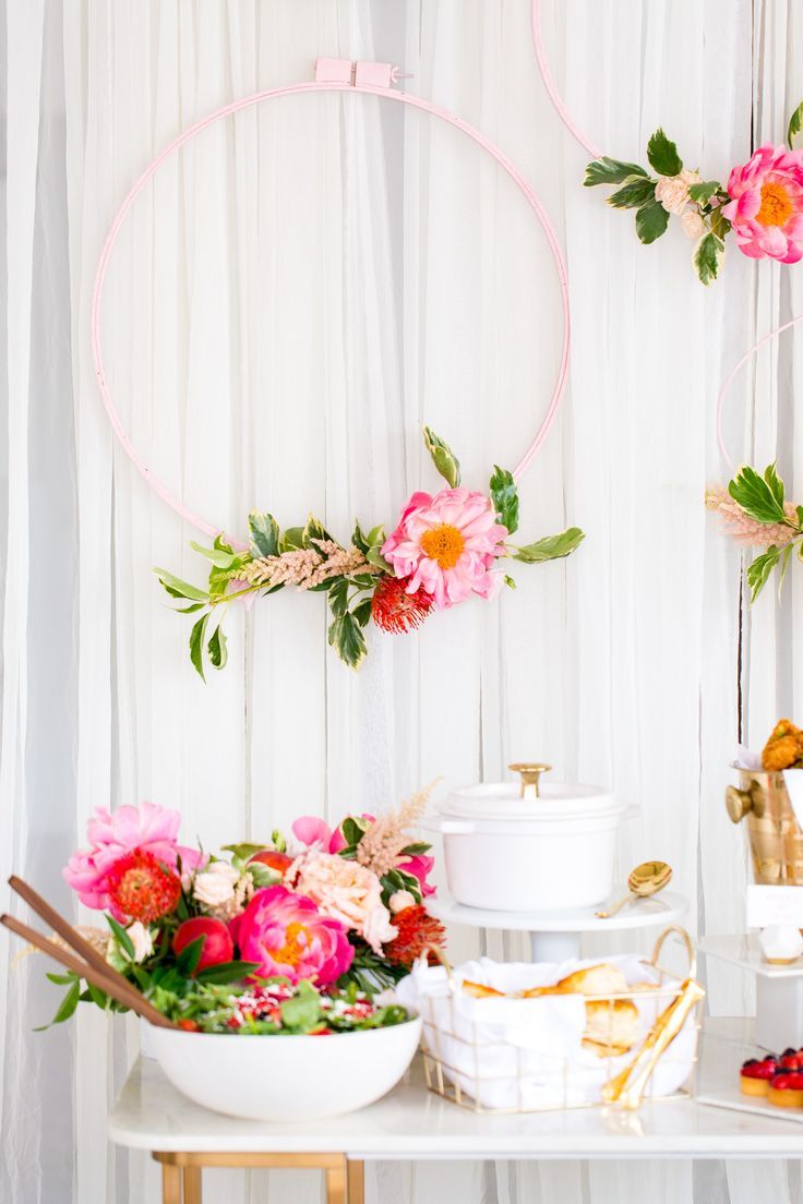 DIY Floral Embroidery Ring Backdrop