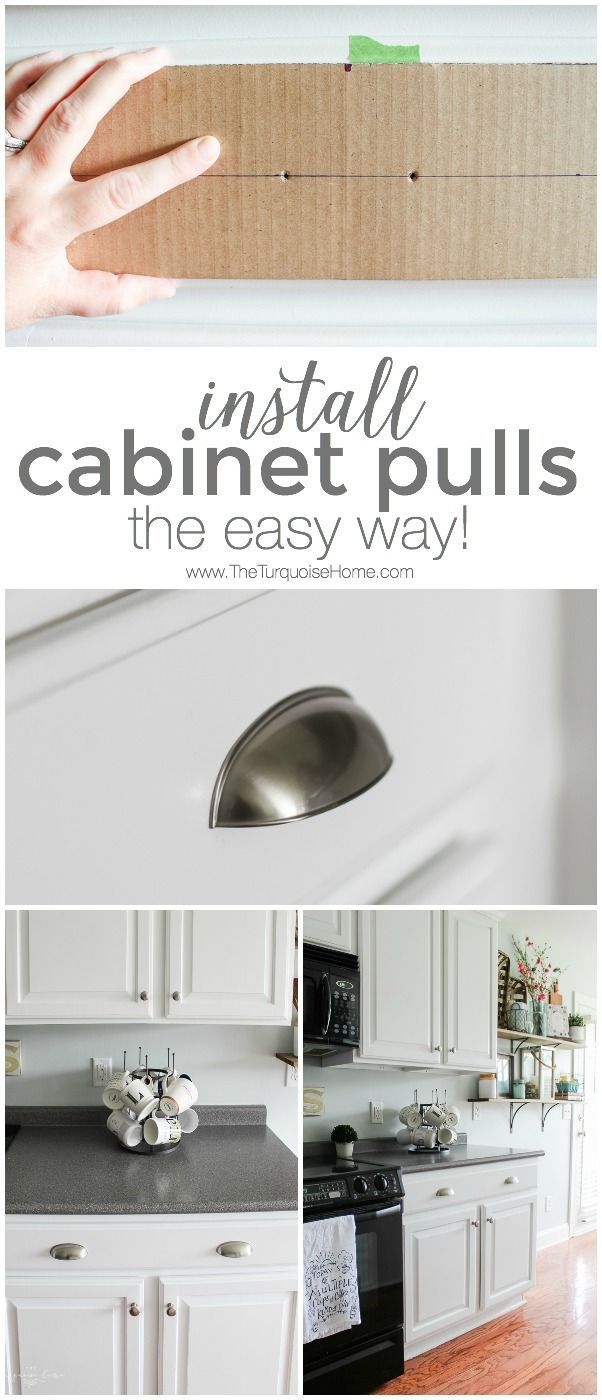 Installing cabinet hardware can be intimidating! This simple trick makes install...