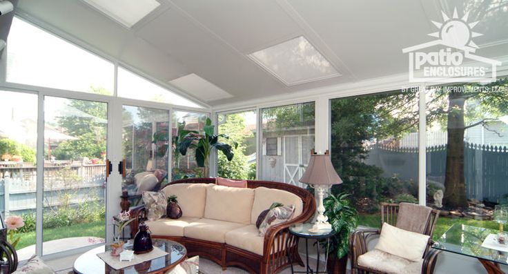 White Aluminum Frame Three Season Room with Single-Slope Roof