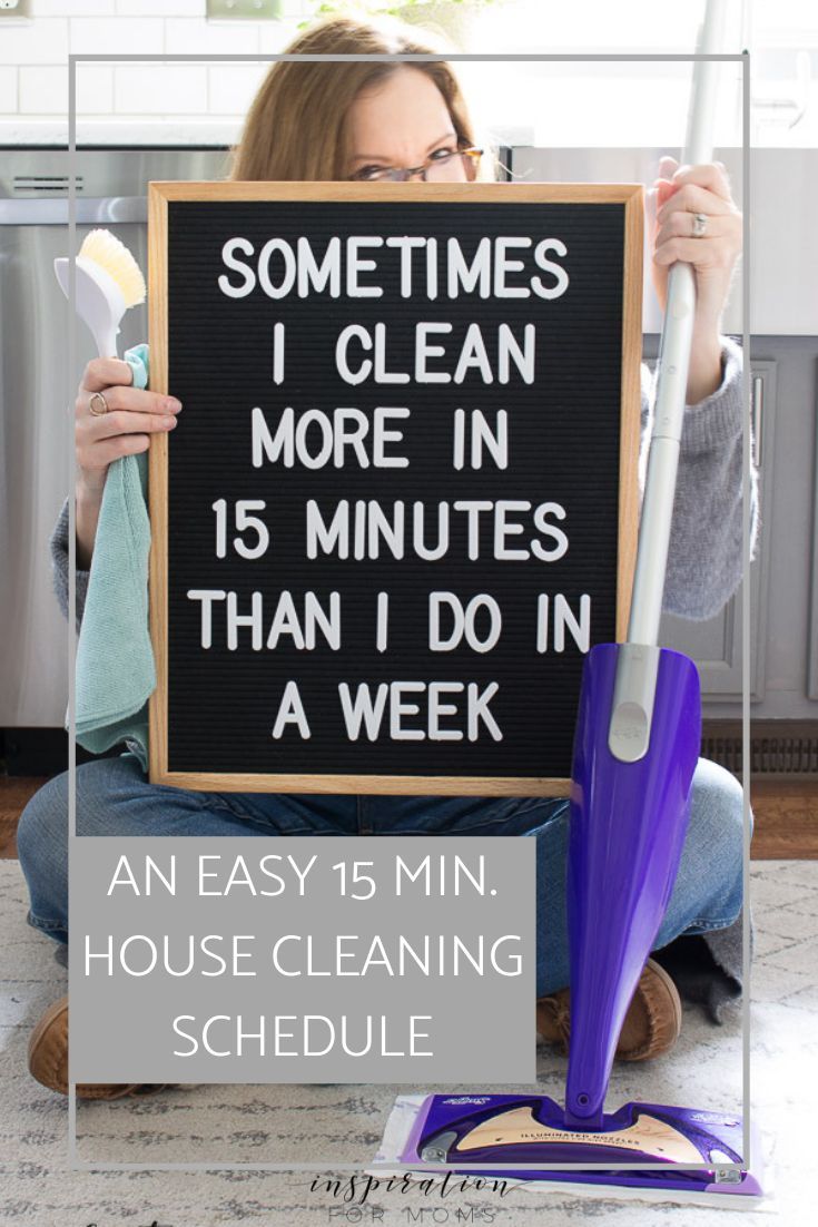 An Easy 15 Minute House Cleaning Schedule