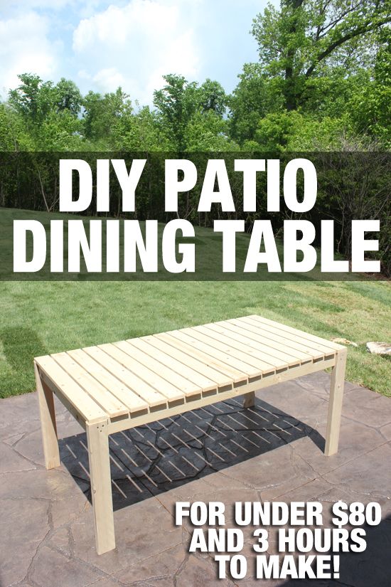 How to Build a Patio Dining Table