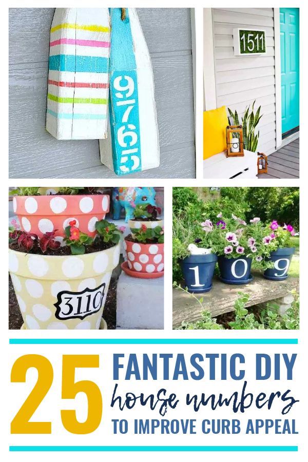 25 Fantastic DIY House Numbers To Improve Curb Appeal. #diy #diyproject #house