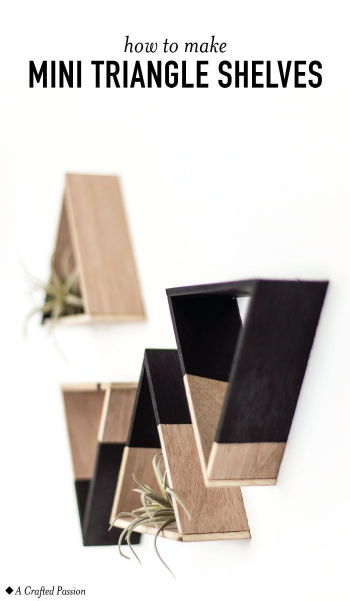 DIY Mini Triangle Shelves