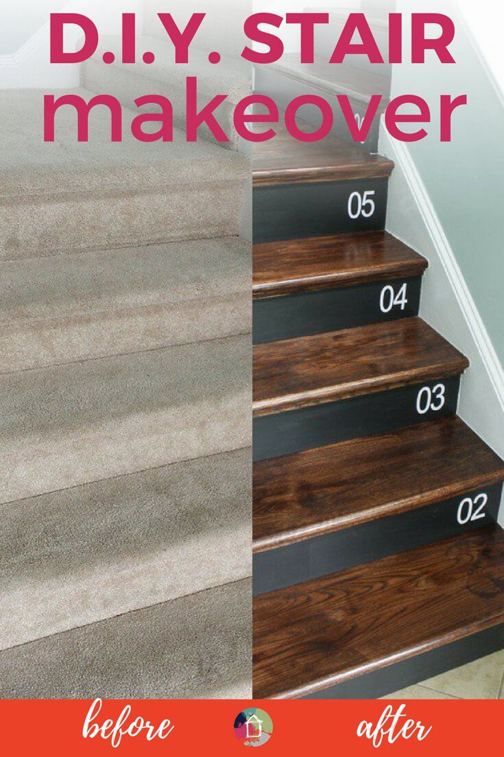 DIY Staircase Makeover REVEAL