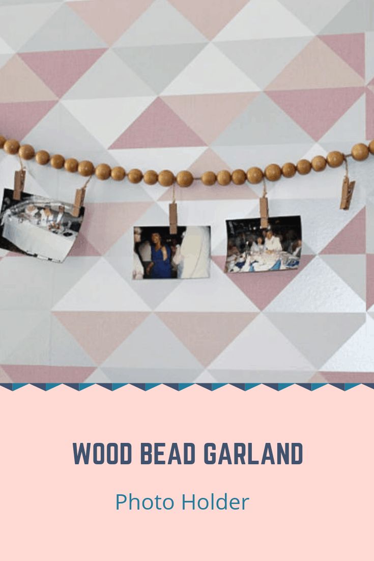 How To Make A Wood Bead Garland Photo Holder