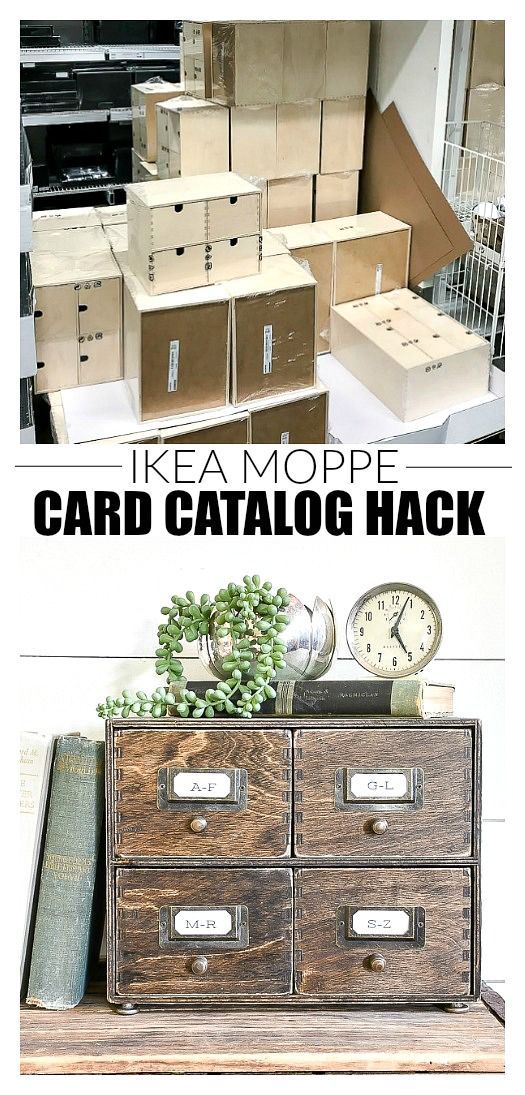 How to Make a Card Catalog From An IKEA Moppe