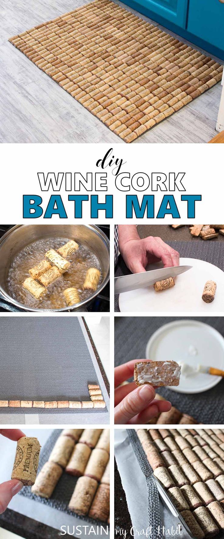 How to Make a DIY Wine Cork Bath Mat