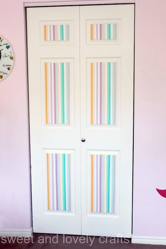 Rainbow Stripey Closet Doors