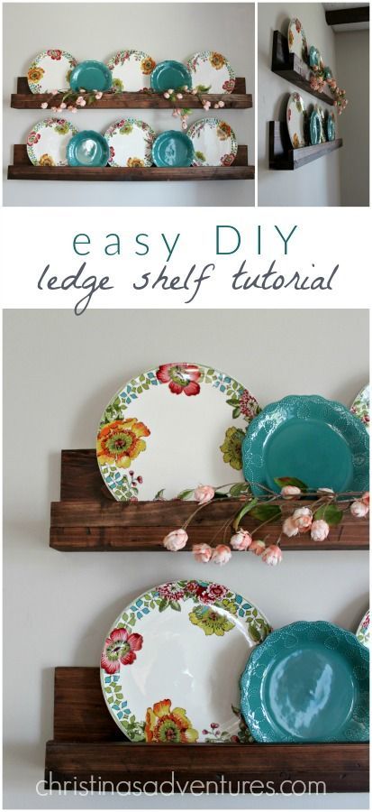 Simple DIY ledge shelf tutorial