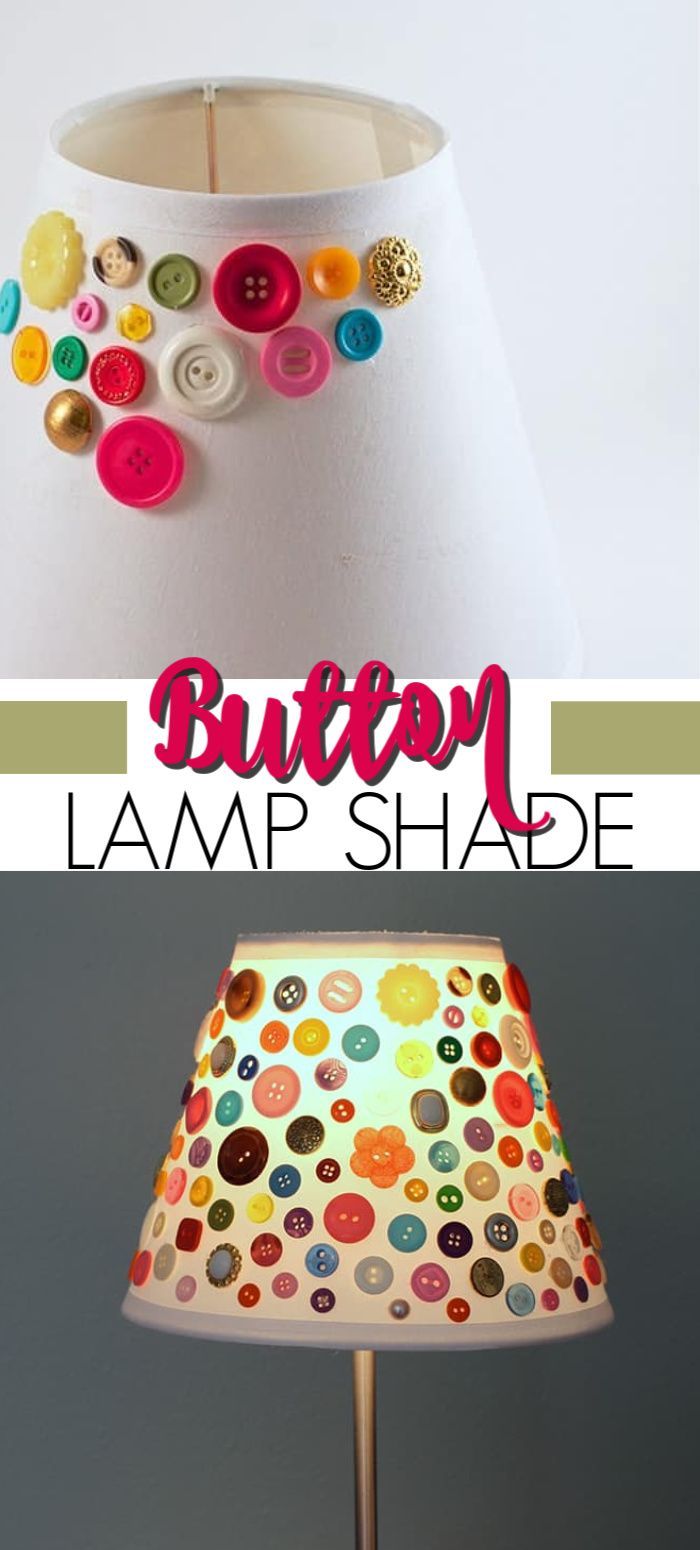 This cute button lamp shade is a great craft for all ages. You don't have to be ...
