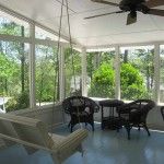 Screened In Porches With Wooden Swing