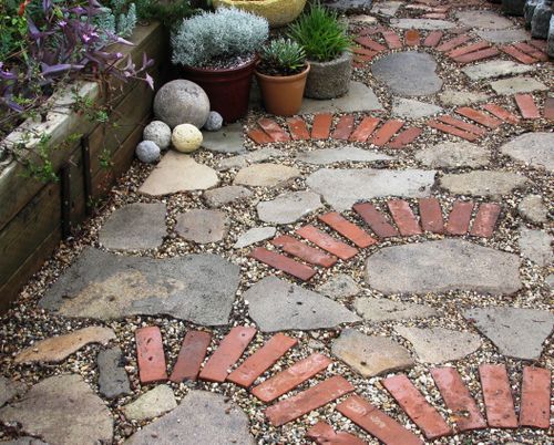 stone and brick path
