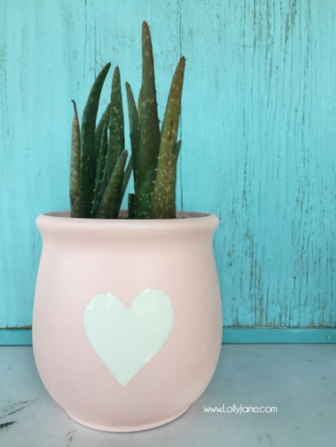 upcycle spray painted flower pot tutorial