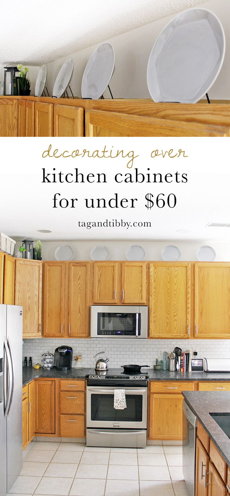 Decorating Over Kitchen Cabinets for Under $60