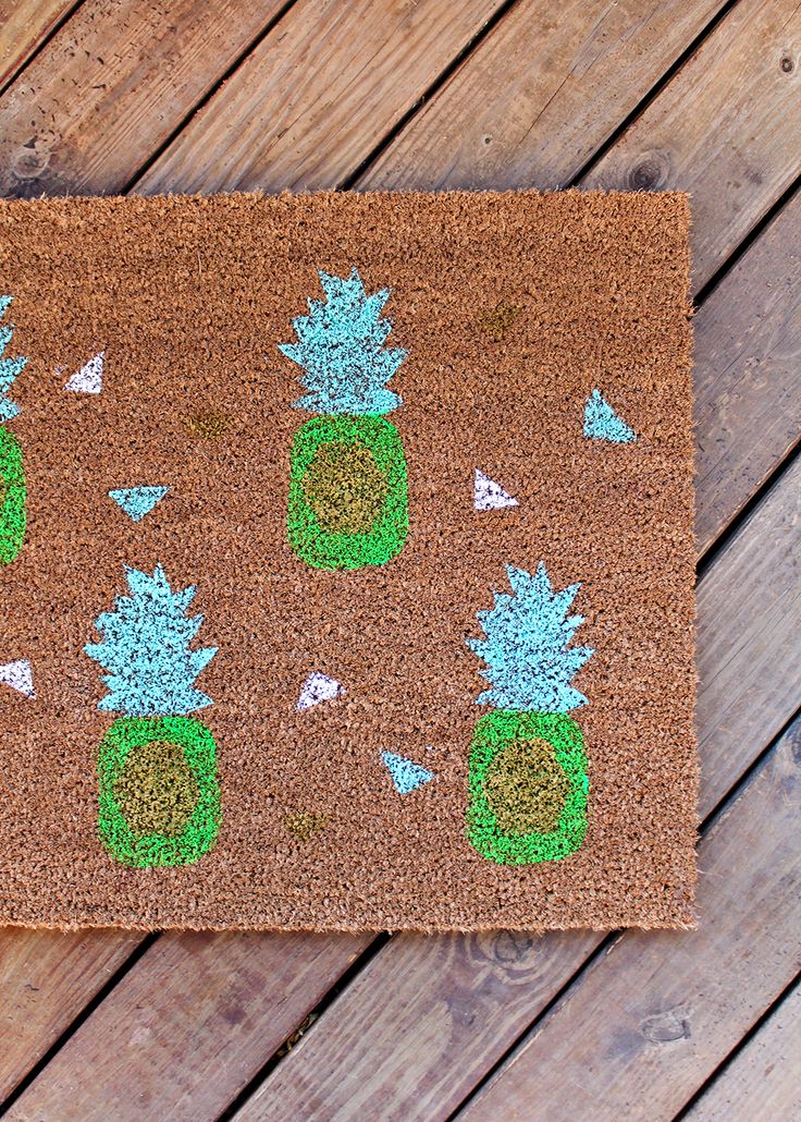 Pineapple Doormat DIY