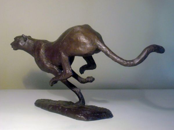 #Bronze #sculpture by #sculptor John Ellison titled: 'Cheetah Namibia (Bronze Ru...
