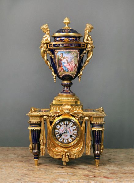 OnlineGalleries.com - Late 19th Century Gilt Bronze and Jeweled Sèvres Style Ma...
