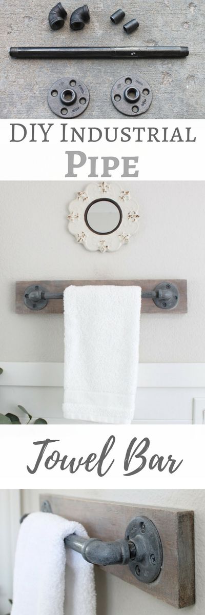 DIY Industrial Pipe Towel Bar