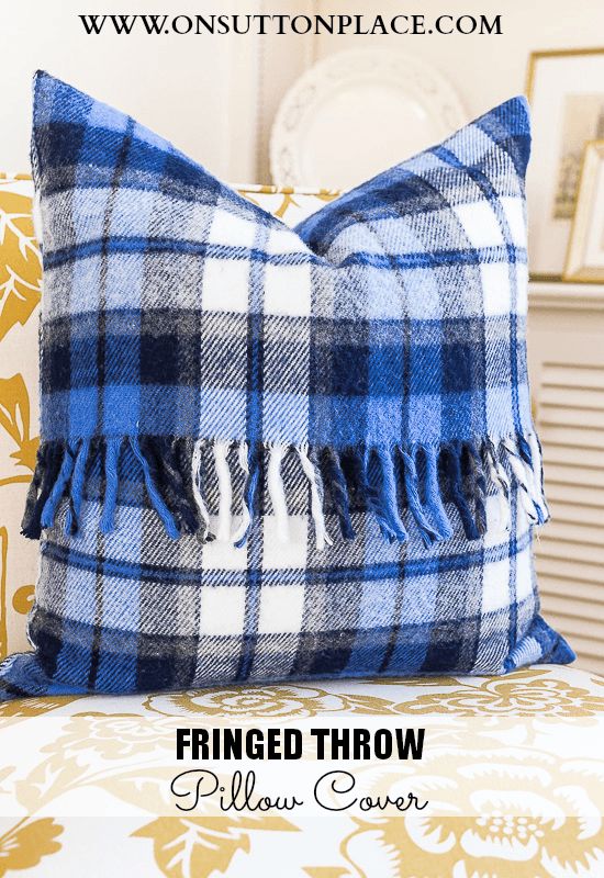 Fringed Throw Pillow Cover
