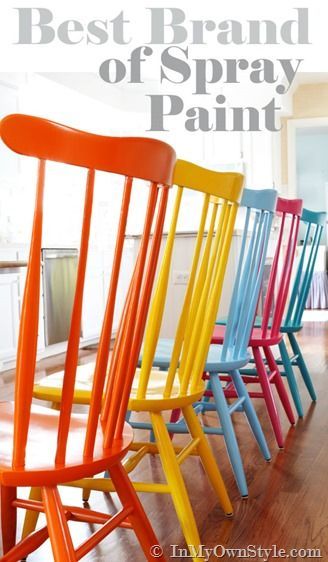 Painted furniture makeover using spray paint. What is the best brand of spray pa...