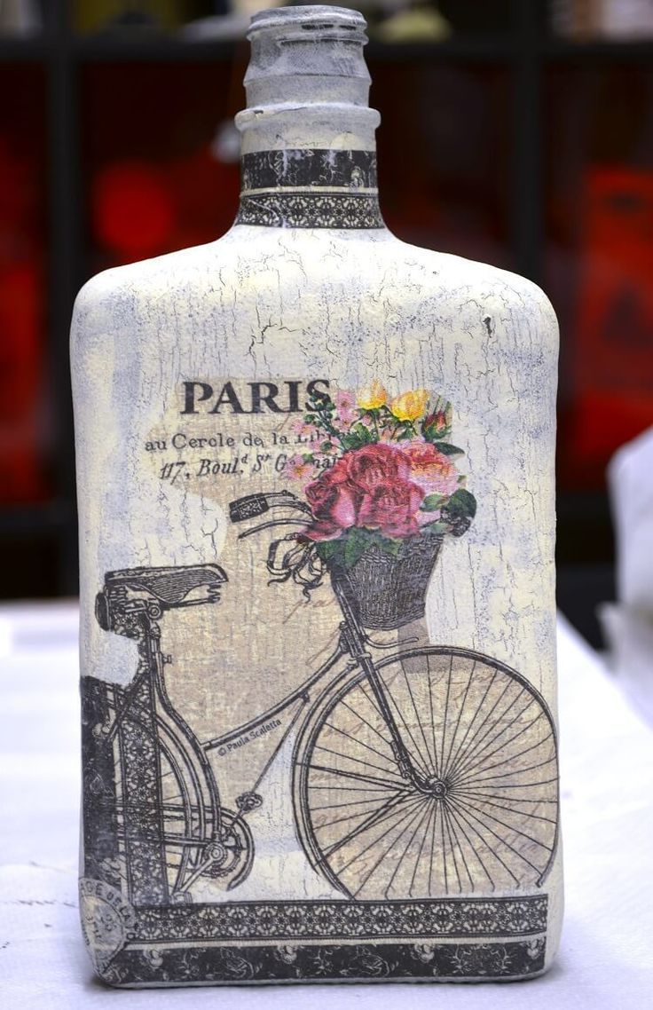 how to fabric decoupage wine bottle - Buscar con Google