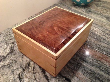 Figured Walnut and Maple Box [I'd like to  see the inside of this box; hope ...