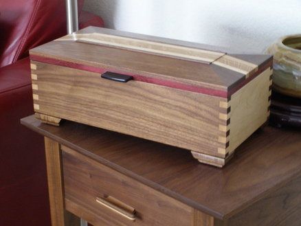 Walnut and Maple Box with Purple Heart Accent