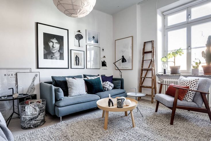 A dreamy Scandinavian apartment in shades of blue and grey - Daily Dream Decor