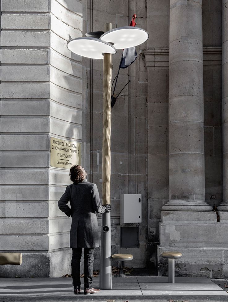 Paris installs solar-powered street lights that resemble trees